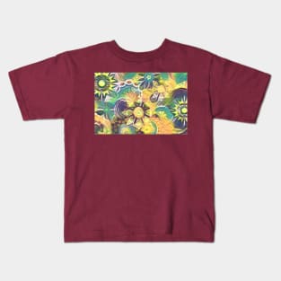 Yellow floral pattern Kids T-Shirt